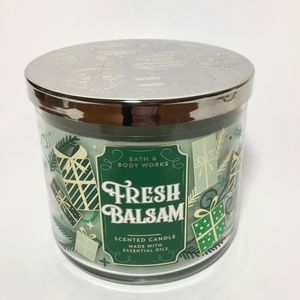 Bath & Body Works Accents - FRESH BALSAM 3 Wick Candle Bath & Body Works Accents - FRESH BALSAM 3 Wick Candle